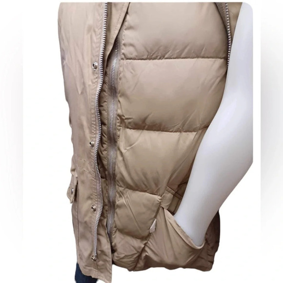 Rice Sportswear  Vintage Tan Bomber Coat With Detachable Puffer Vest - Picture 4 of 16